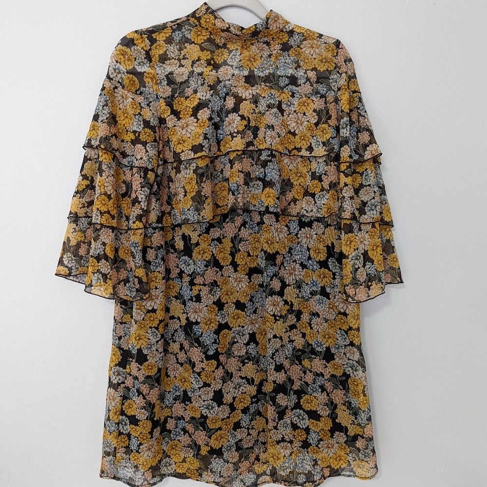 Short ruffle dress.